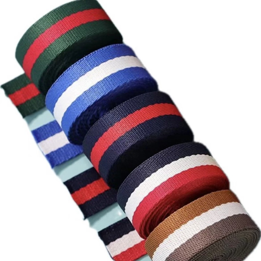 Colorful Rainbow Polyester Woven Strap